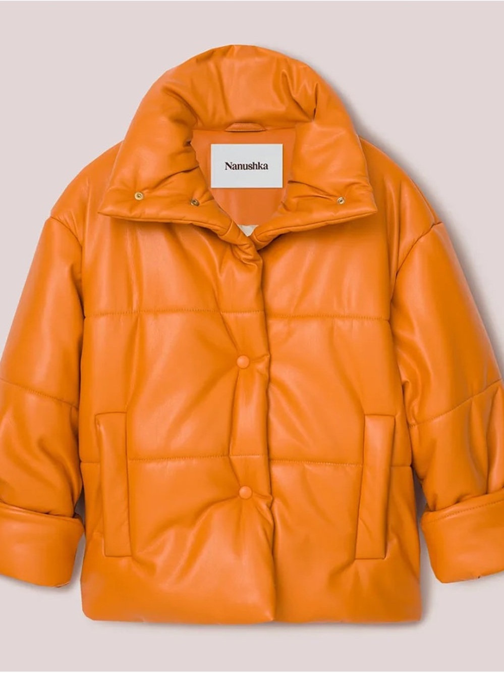 Nanushka Women's Hide Leather Puffer Jacket